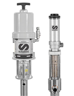 Double ball piston pumpsThese pumps are engineered to manage a variety of high-viscosity fluids, accommodating viscosities up to 20,000 cPs. They are capable of operating at a maximum pressure of 70 bar (1,000 psi) and can deliver flow rates up to 20 l/min (5.2 gal/min). The versatility in handling materials such as oils, coatings, paints, and chemicals makes them suitable for a broad range of industrial and commercial applications.Applications• Transfer• High-pressure spraying• Measuring and dispensingMaterials that can be handled• Oils• Surface coatings• Paints• ChemicalsConstructed from either stainless steel or carbon steel, these robust pumps offer enhanced durability and are well-suited to various operational environments.