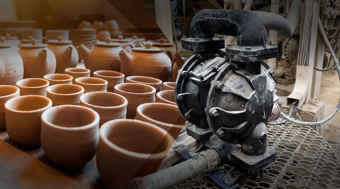 Luftdrivna membranpumpar för keramisk industri Luftdrivna membranpumpar för keramisk industri