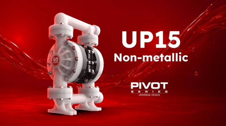 New UP15 Non-Metallic 1 1/2 Air Operated Double Diaphragm Pump